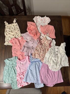 10 Baby Girl 12 month Dress Sets Bundle - Lot Clothing